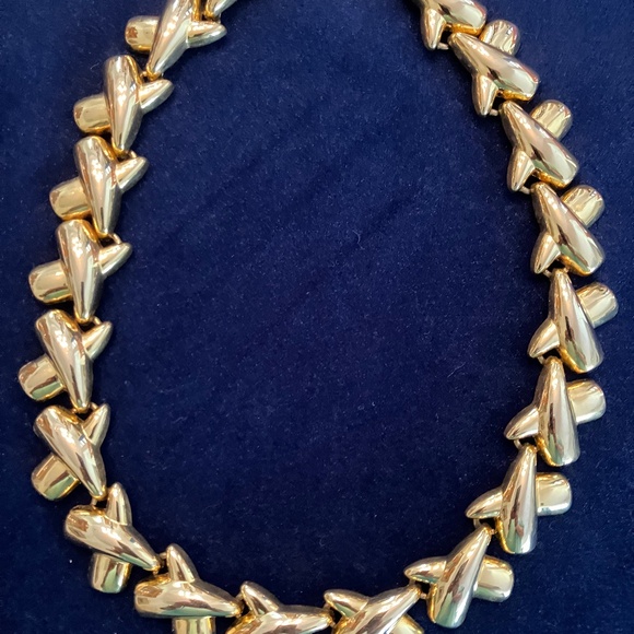 Vintage Chunky Necklace, Gold Plated, 18 Inches - Picture 1 of 8